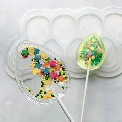 Силиконовая форма леденец-погремушка Яйцо №285 8 ячеек