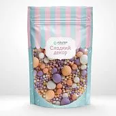 Воздушный рис Альтер в шоколадной глазури Сирень/Белый/Оранжевый матовый микс №88, 100 гр