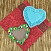 Силиконовая форма №2064 "Сердце с тюльпанами"