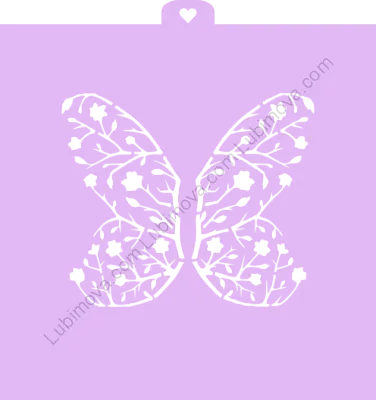 AL Трафарет "Цветочная бабочка"