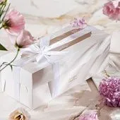 Коробка для рулета с ложементом Белая, 33х13х12 см