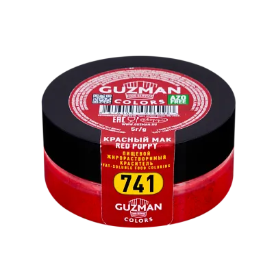 Жирорастворимый краситель для шоколада Guzman Красный Мак 741 5 гр