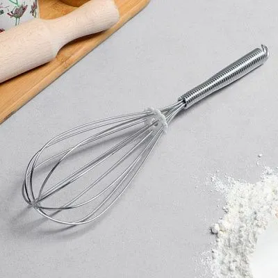 Венчик для взбивания, с металлической, пружинной ручкой, 24 см