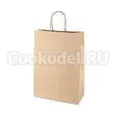 Крафт пакет с ручками 10 шт, 260х150х350 мм