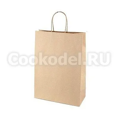 Крафт пакет с ручками 10 шт, 260х150х350 мм