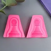 Силиконовая форма молд Пешка 3,2х2,6 см 2 шт