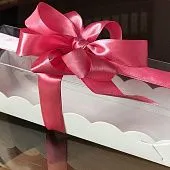 Коробка для макарон Белая ажурная пенал 19х5,5х5,5 см