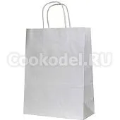 Крафт пакет с ручками Белый 10 шт, 260х150х350 мм