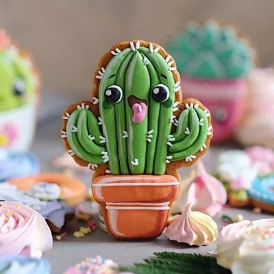 AL Форма и трафарет "Кактус в горшочке"