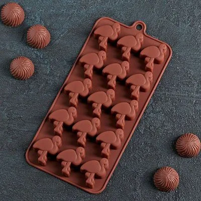 Форма для шоколада Фламинго, 22,3х10,5х1,6 см, 15 ячеек
