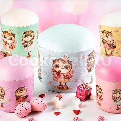 Формы для кулича "Совушки", 70х60 мм, 10 шт