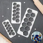 Набор выемок для мастики и теста  «Фигуры Соты», 3 шт