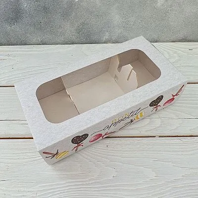 Коробка для 4 кейкпопсов с вкладышем Bon Appetit, 10,2х20х5 см