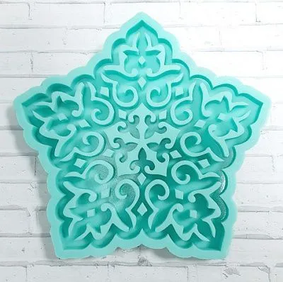 Форма силиконовая 19х18 см "Снежинка пятиконечная"