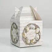 Коробка складная для кулича «С Пасхой», 14х14х14 см