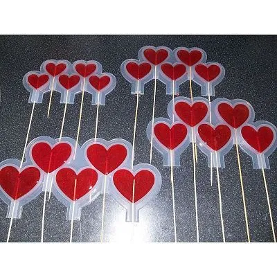 Силиконовая форма для леденцов Сердечки №6 №242, 5,5 см 5 ячеек