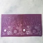 Сетчатый трафарет "Цветы" 35х17,5 см, кружевная ткань