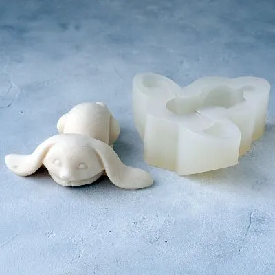 Силиконовая форма молд 3D Спящий зайчик №120