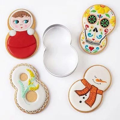 Вырубка форма Снеговик, 110х70 мм, металл