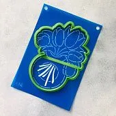 Трафарет и форма №314 "Цифра 8 с тюльпанами"