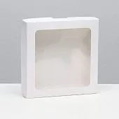 Коробка самосборная Белая, 19х19х3 см
