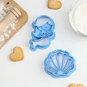 Набор форм для печенья  «Русалочка», 2 шт, 14х13х2 см