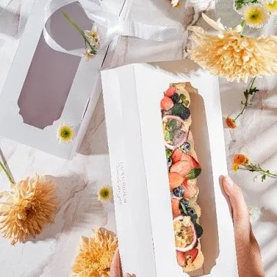 Коробка для рулета с ложементом Белая, 33х13х12 см