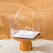 Коробка для бенто-торта и кулича с ручкой, 16х16х15 см