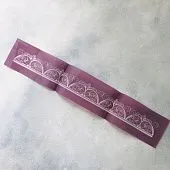 Сетчатый трафарет "Орнамент" 4х35 см, кружевная ткань