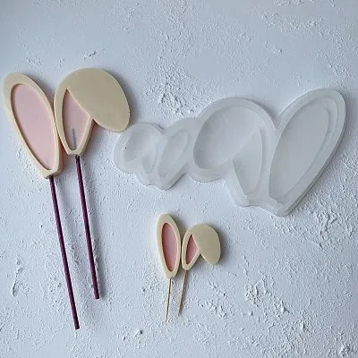 Силиконовая форма "Ушки зайчика"  №600