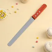 Нож для нарезки бисквита 25 см, деревянная ручка