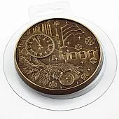 Форма для шоколада "Медаль Новогодняя №1", пластик