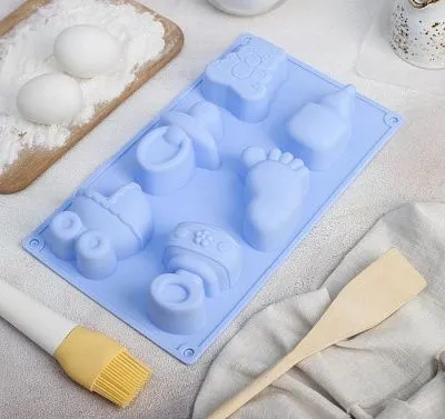 Форма для выпечки, силикон «Для новорожденных», 28,5×16,5 см, 6 ячеек