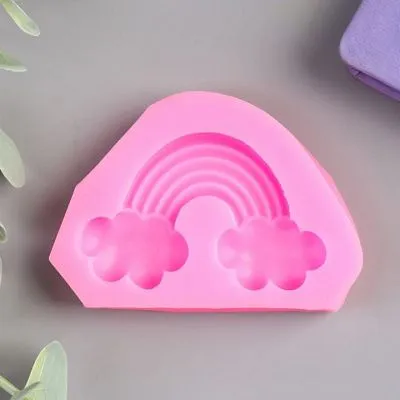 Силиконовая форма молд Радуга с облачками 3,8х5,7 см