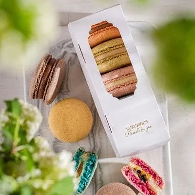 Коробка для макаронс и зефира Белая, 15,5х5,5х5,5 см