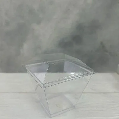 Креманка для десертов квадратная с крышкой, 160 мл