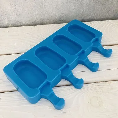 Силиконовая форма "Эскимо малое", 4 ячейки, 21,5х12,5х2 см