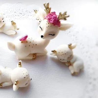 Силиконовая форма молд 3D Спящий олененок №4