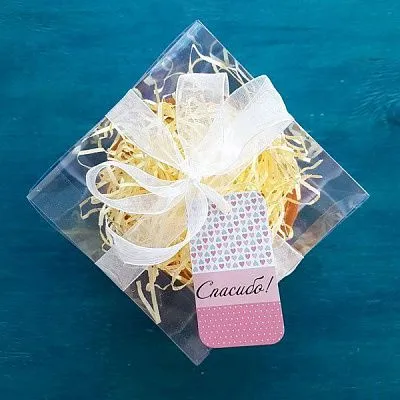 Коробка для пряничного домика подарочная 12х12х13 см двусторонняя