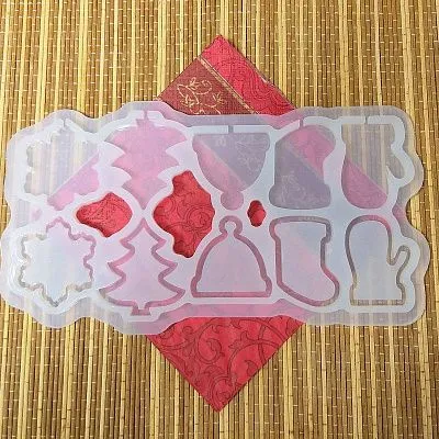 Силиконовая форма леденец-погремушка №396 Новогодние №2