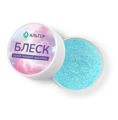 Сухой пищевой краситель Альтер БЛЕСК Мятное Мороженое, 5 гр