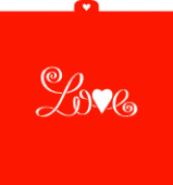 AL Форма+трафарет Надпись love