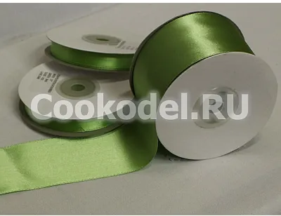 Лента атласная "Нежно-зеленая-6128" шир-24 мм
