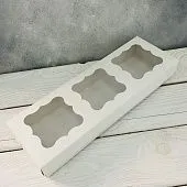 Коробка для пряников и печенья Белая 30х10х4 см