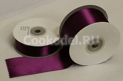 Лента атласная "Сливовая" 6087 шир-3 мм (длина 100 м)