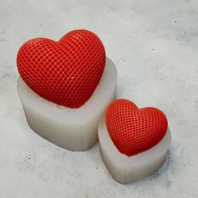 Силиконовая форма №1086 "Сердце объемное" 7,5 см