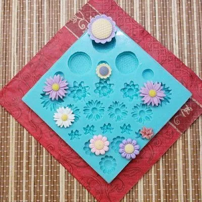 Силиконовая форма №112 "Цветочный микс"