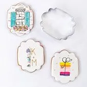 Вырубка "Визитка фигурная", 80х98 мм, металл