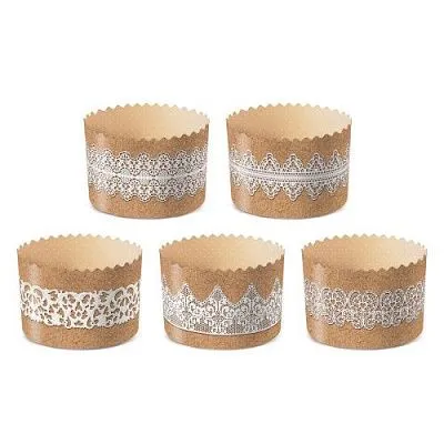 Формы для кулича Рустик диаметр дна 70х60 мм, 10 шт