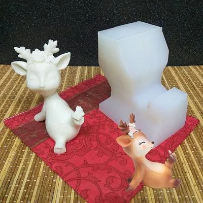 Силиконовая форма №414 "Мама оленят" №3